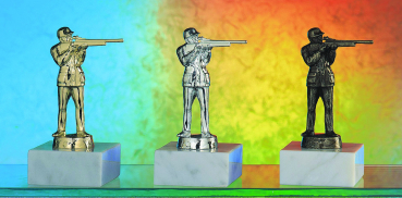 Metallfigur Schütze Gewehr